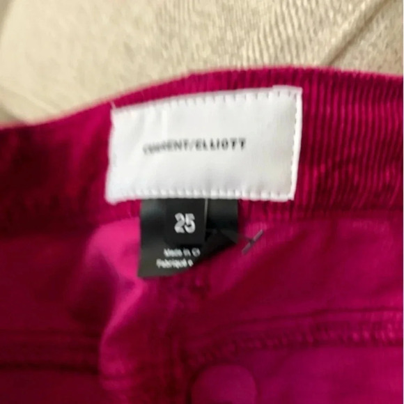 New Current/Elliott Magenta Stiletto Corduroy pant wild aster
high waisted - Picture 7 of 11
